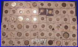 Lot of 60 Foreign US Mostly Silver Coins Mixed Purity Countries Proof MS Mint S2