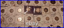 Lot of 60 Foreign US Mostly Silver Coins Mixed Purity Countries Proof MS Mint S2