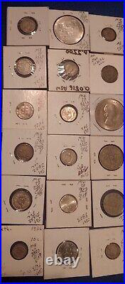 Lot of 60 Foreign US Mostly Silver Coins Mixed Purity Countries Proof MS Mint S2