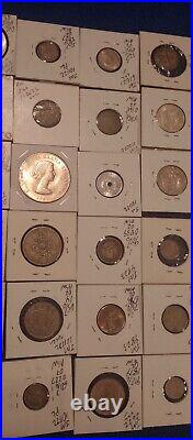 Lot of 60 Foreign US Mostly Silver Coins Mixed Purity Countries Proof MS Mint S2