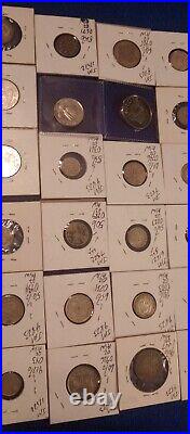 Lot of 60 Foreign US Mostly Silver Coins Mixed Purity Countries Proof MS Mint S2