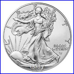 (Lots of 5) 2022 $1 American Silver Eagle 1 oz BU