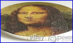 MONA LISA Da Vinci Great Micromosaic Passion 3 Oz Silver Coin 20$ Palau 2018