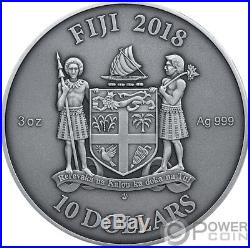 MORESQUE Mandala Art 3 Oz Silver Coin 10$ Fiji 2018