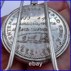 Manual Clip Coin Vintage Silver 800 Small Money Collectible Souvenir Italy 1950s