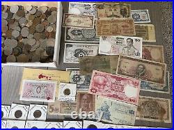 Massive Foriegn Coin Lot Lots of Silver, Various Dates & Countries, Bank Notes