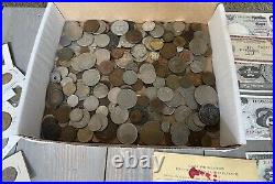 Massive Foriegn Coin Lot Lots of Silver, Various Dates & Countries, Bank Notes