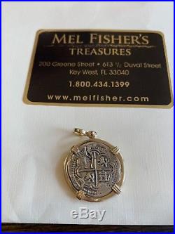 Mel Fisher 2R 14K Gold Pendant Silver Atocha Authentic Silver 1622