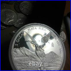 Mexican Libertad. 999 Silver 2006 5 oz PROOF! RARE! Only 700 Minted! Collectors