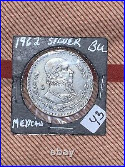 Mexican silver pesos lot