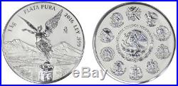 Mexico $100 Dollars Libertad, 1 kg Silver Coin, 2016, Mint, Plata Pura