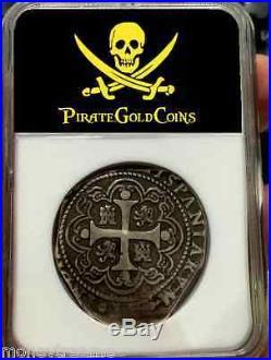 Mexico 1733 8 Reales Philip V Klippe Shape Fleet Shipwreck Silver Coin Treasure