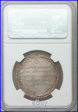 Mexico 1822 Iturbide Proclamation Medal Grove-9a NGC MS62