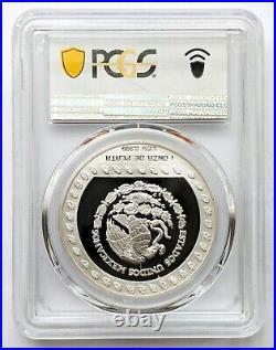 Mexico 1992 Precolumbian $100 Silver Proof Coin 1 Onza Plata Guerrero Aguila