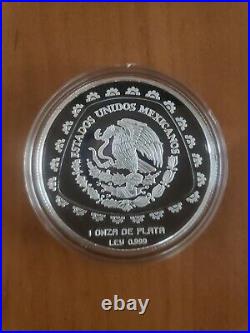 Mexico 1998 Precolumbian 5$ silver coin Sacerdote Mint