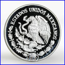Mexico 5 pesos World Wildlife Fund Wolf Lobo silver proof coin 1998