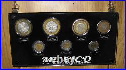 Mexico Bi-Metallic Pesos Collection? Nuevos 1993-10,20,50? SILVER? 100? 7-Coin Set