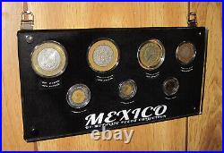 Mexico Bi-Metallic Pesos Collection? Nuevos 1993-10,20,50? SILVER? 100? 7-Coin Set