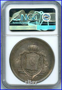 Mexico Charles IV Silver Proclamation Medal 1789 NGC MS62