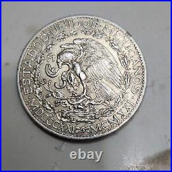 Mexico Dos Pesos 1921, Centennial of Independence. 900 Coin Silver