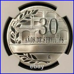 Mexico Mint Silver Public Education 30 Years Of Service Ngc Pf 65 Ultra Cameo