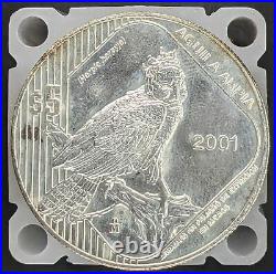 Mexico Silver 5 Pesos Endangered Species 1 oz 2001 Harpie Eagle