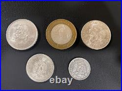 Mexico Silver Coin Lot Pesos All 5 Coins Are Silver Mexican Pesos Plata 720