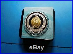 Mickey Mouse Disney 2000 It's A Small World 999 Silver Gold Coin 500 Mintage #b