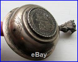 Mint 1607 Rudolf II Silver Thaler mounted in a Flagon (Stein) Lid Top