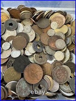 Mixed Bulk Lot Foreign World Coins 13+ Pound Bag Non US 13+ LBS with Silver #7