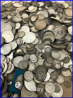 Mixed Foreign Silver Coins Lot 1 lb