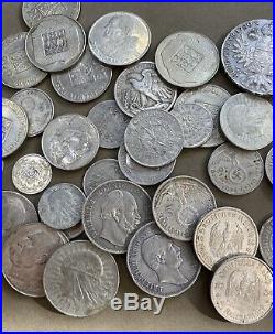 Mixed Lot of 42 world SILVER coins GERMANY, POLAND, AUSTRIA, RUSSIA