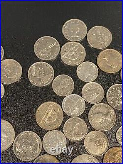 Mixed Silver Coin Collection Canada Mexico England