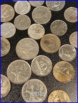 Mixed Silver Coin Collection Canada Mexico England