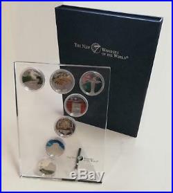 Mongolia 2008 The New 7 Wonders of the World Silver Coloured Proof Coin Set