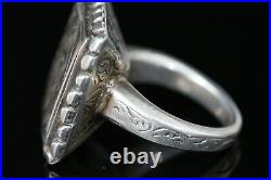 Mughal Empire Solid Silver Coin Situp on a wonderful sterling silver ring sz 8