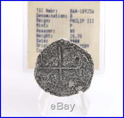 NUESTRA SENORA DE ATOCHA 8 REALE GD 3 POTOSI Spanish Silver Shipwreck Coin w COA