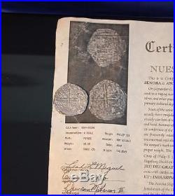 NUESTRA SENORA DE ATOCHA 8 REALE GD 3 POTOSI Spanish Silver Shipwreck Coin w COA