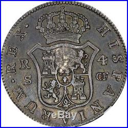 Ngc 1776 4 Reales Spain S-cf Ngc Xf40 Great Britain Counter Stamp 1797 4r Toned