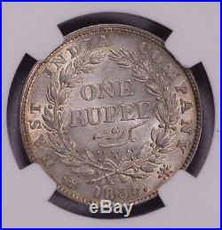 Ngc-ms63 1835 India William IIII Rupee Silver Luster