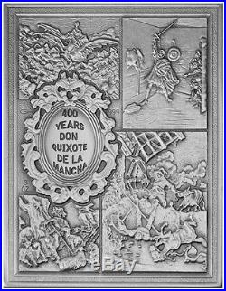 Niue $15, 3 oz. Silver Coin, 2015, World's Library Cervantes Don Quixote, QE II