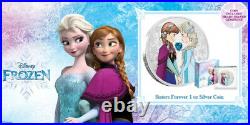 Niue 2020 1 OZ Silver Proof Disney Frozen Sisters Forever Anna Elsa
