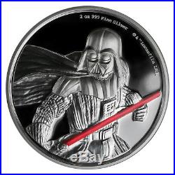 Niue Disney Star Wars $5 Dollars, 2 oz. Silver Proof Coin, 2017, Mint, Darth Vader