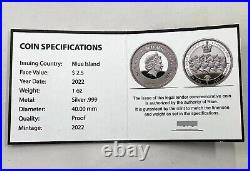 Niue Island 2022 2.5 Dollar Commemorative coin of Queen Elizabeth II silver coin