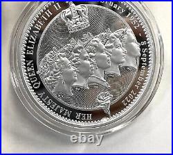 Niue Island 2022 2.5 Dollar Commemorative coin of Queen Elizabeth II silver coin