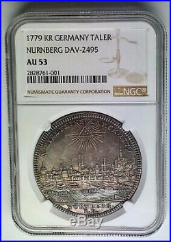 Nurnberg 1779 City View Silver Thaler NGC AU53