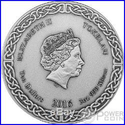ODIN RULER AESIR Legends of Asgard Max Relief 3 Oz Silver Coin 10$ Tokelau 2016
