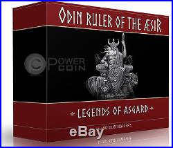ODIN RULER AESIR Legends of Asgard Max Relief 3 Oz Silver Coin 10$ Tokelau 2016