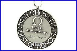 OMEGA 125th Anniversary World Congress Silver MEDAL COIN by Huguenin