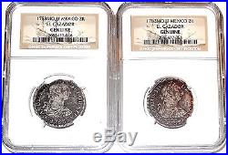 ONE(1) 1783 MO FF 2 Reales El Cazador Shipwreck Coin, NGC Certif Very Good Condit